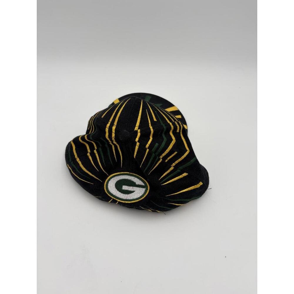Vintage Deadstock Y2K Team NFL Black Green Bay Packers Graphic Baseball Snapback - Picture 3 of 6